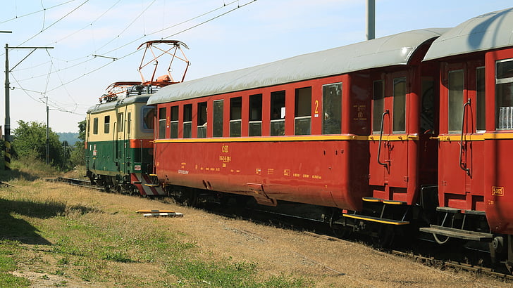 railway, museum train, electric locomotive, vintage locomotive, historically, e422, czech republic