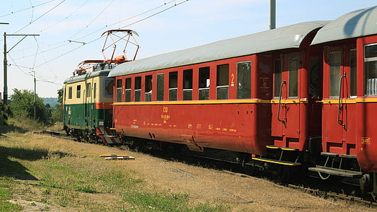 железопътните, музей влак, електрически локомотив, реколта Локомотив, исторически, e422, Чешка република