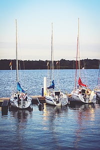 Barche, barca, fiume, acqua, Lago, mare, barca a vela