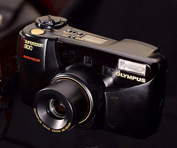 오래 된 fotoapparat, 아날로그, 올림푸스, rangefinder 카메라