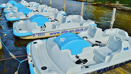 pedal boats, rental, müggelsee, berlin, nautical Vessel, sea, water