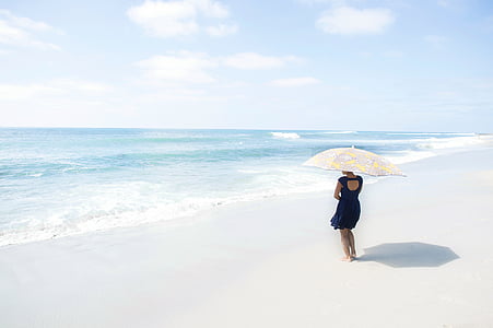 stranden, kusten, Sand, sommar, havet, vatten, semester