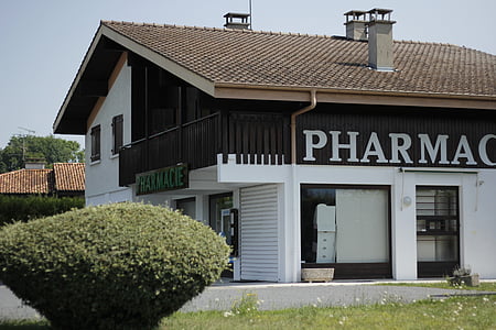 farmacia, Chalet, Casa, tradizionale, paesaggio, in legno, Cottage