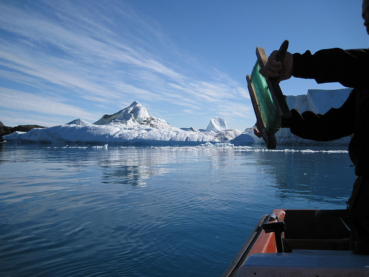 Grenlandija, na icefjord, jakobshavn, ledenih gorah