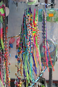 mercato, Collane, colorato, decorazione, splendente, luminoso, catena