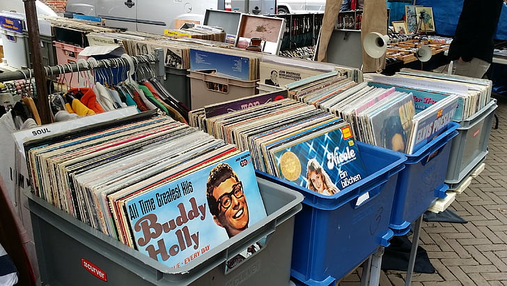 vinyl, Disco, musikk, markedet, Amsterdam