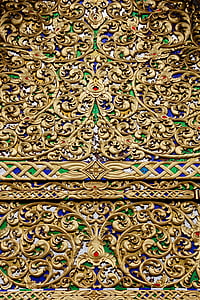 gold, pattern, decoration, golden, background, design, structure