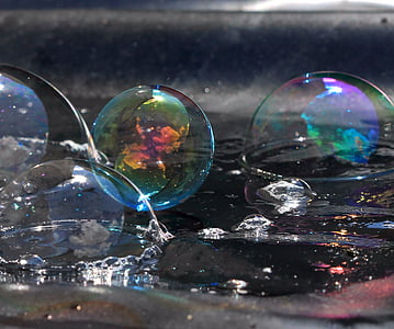 zeepbellen, bubbels, zeep, kleuren, lichtheid, Kinderspelen, jeugd