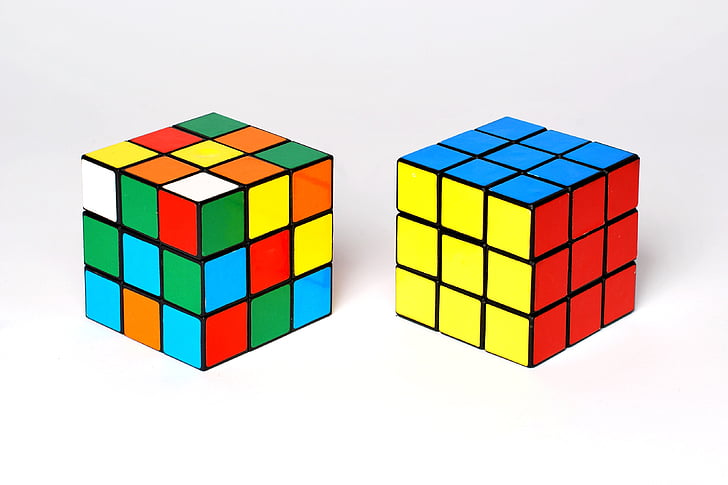 pussel, spel, kub, Rubiks kub, leksak, tror, uppgift