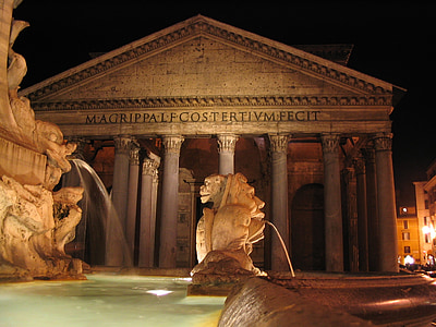 statula, fontanas, Roma, Panteonas, Italija, pastatų, Architektūra