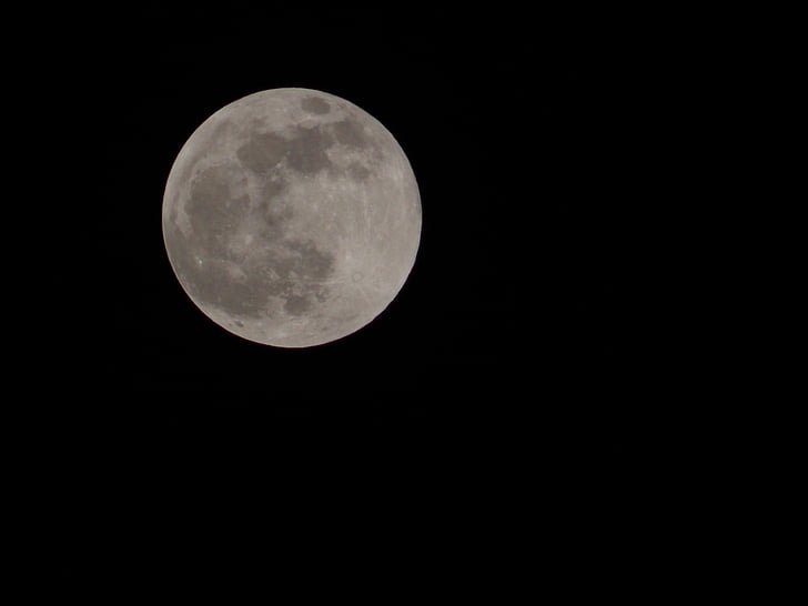 mesiac, noc, povrch mesiaca, krátery, mesiac v noci