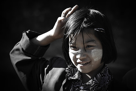 Çocuk, portre, Kamboçya, seyahat