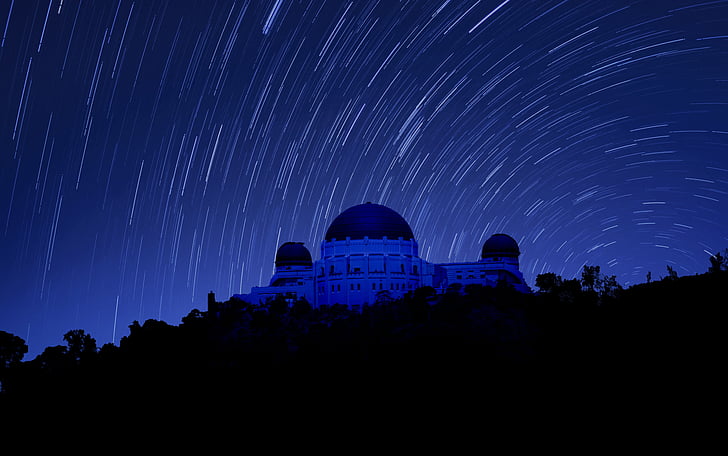griffith observatory, night photography, los angeles, astrophotography, adobe photoshop, milky way, photography