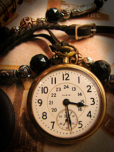 watch, pocket, time, clock, business, antique, train