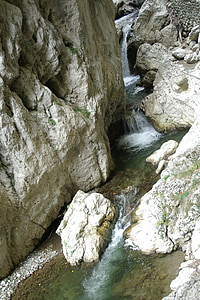 Felsen und Wasser, natürliche tropft, Stream