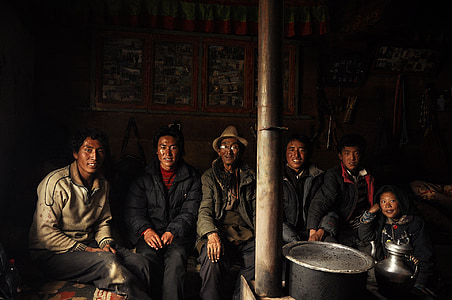 Tibet, portrét, muži, místní lidé, lidé, mladý, úsměv