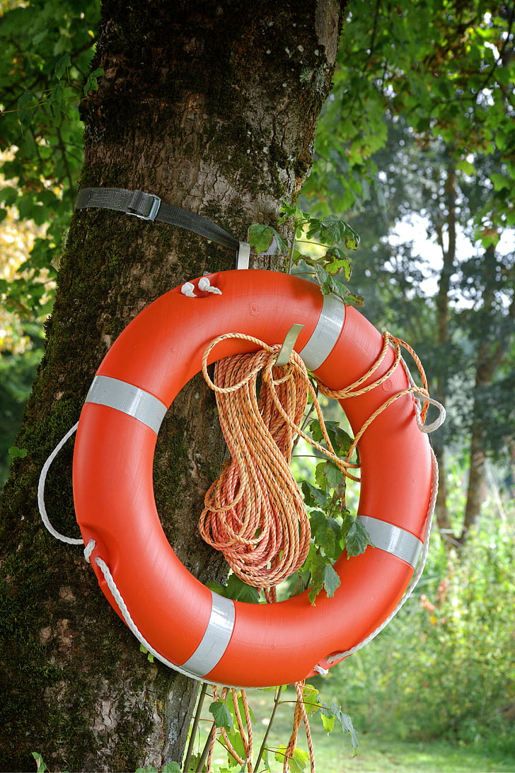 Záchranný pás, krúžok, Rescue, otvorený kruh, nie, zabezpečenia, červená