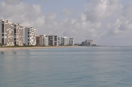 Boca raton, παραλία, Άμμος, στη θάλασσα, Ωκεανός, παραθεριστικές κατοικίες, τροπικά