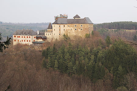 Замок, привлекают дом, Рыцарский замок, вид
