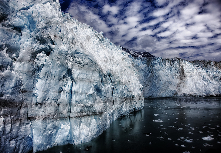 Prince william sound, Alaska, glace, iceberg, montagnes, nature, à l’extérieur