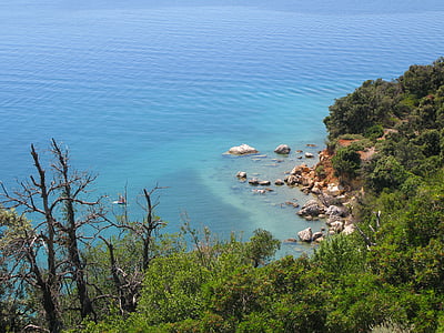 Chorvátsko, rezervované, more, Jadranské more, Kvarner, letné, Stredomorská