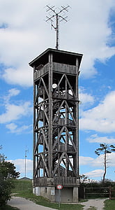 观测塔, 高 mirsberg, 上部的弗兰肯, 木塔, 视图, 全景, 前景
