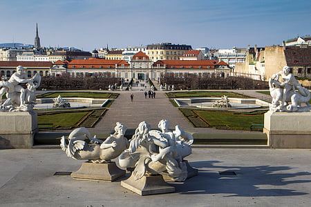 Wien, barockschloss, Belvedere, slottet