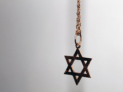 estrela de Davi, judeus, religião, ouro, decoração