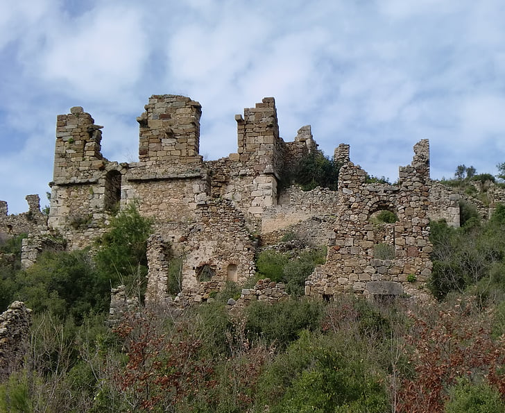 Alanya, ruin, Roman fort, Tyrkia