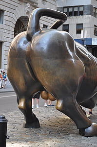 Denkmal, Architektur, Tourismus, Bereich, Aufladen von bull, Stier in New york, Statue