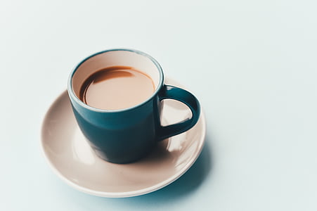 cerámica, café, taza, minimalismo, taza, plato, bebida