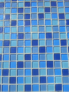 turquesa, azulejos, azul, patrón de, al azar, Revestimientos, Aqua