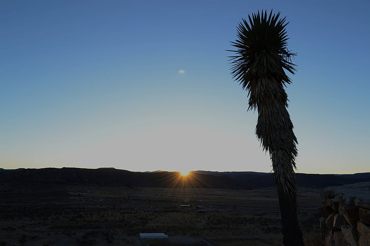 zonsondergang, woestijn, Casablanca, Durango, Mexico, hemel