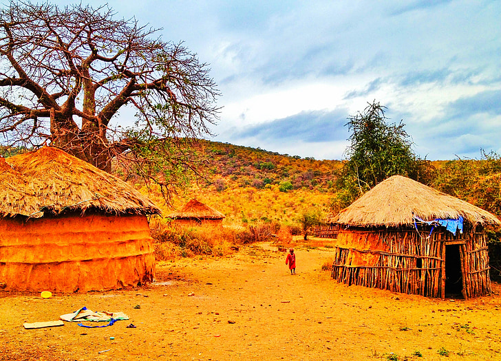BOMA, Tanzanie, Massai, l’Afrique, paysage, nature, Massai mara