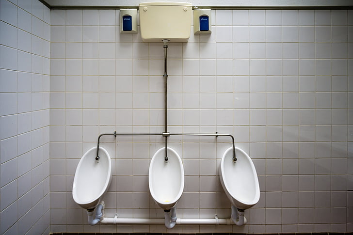 PP, urinoir, mannen, WC, toilet, openbare, symmetrische