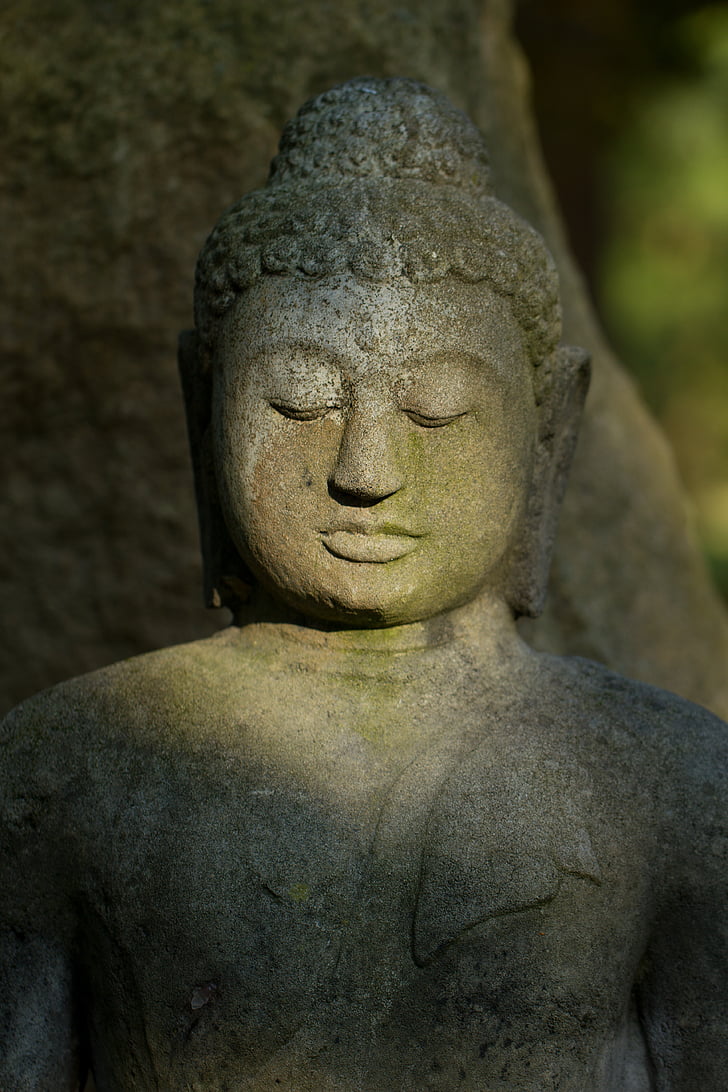 Buda, figura de pedra, religió, budisme, estàtua, Àsia, arquitectura jardí