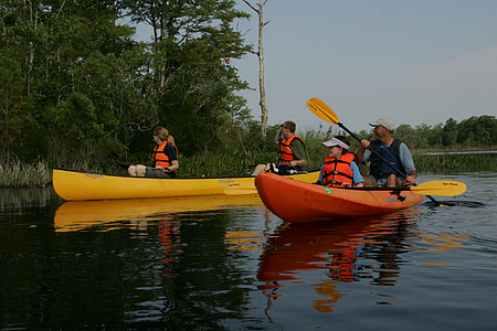 canoa, fiume, barca, acqua, natura, ricreazione, Sport
