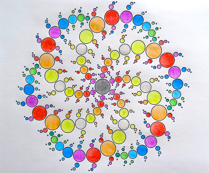 disegno, a spirale, Colore, vernice, colorato