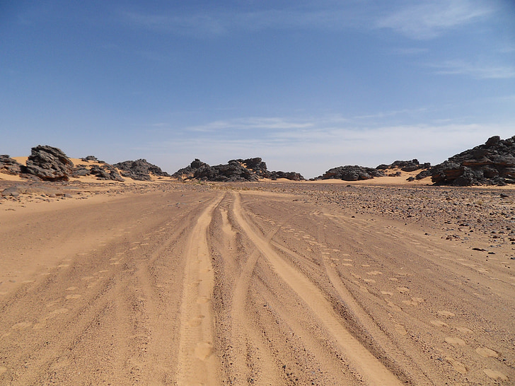 Spuren, gegangen mit dem wind, Wüste, Sand, Natur, Afrika, Landschaft