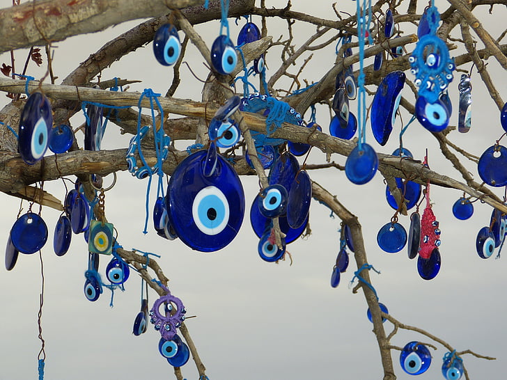 œil, oeil bleu, arbre, Nazar, Turquie, interdiction, AVERT
