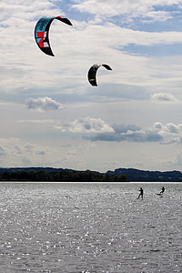 kite surfing, Surf, Kitesurfing, kitesurfer, sportovní, voda, vodní sporty