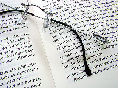 leggere, libro, letteratura, pagine, pagine del libro, occhiali, occhiali da lettura