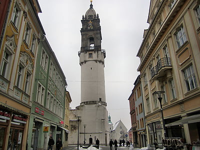 tornet, byggnadskonst, reichentum och kornmarktplatz, Bautzen, byggnad