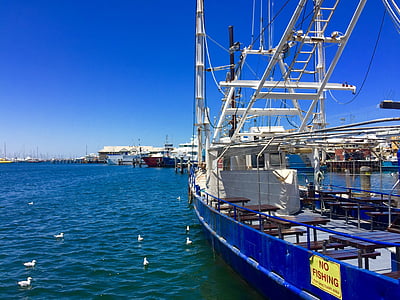 Fremantle port, Perth, Ausztrália, Fremantle, nyugati, csónak, dokkoló