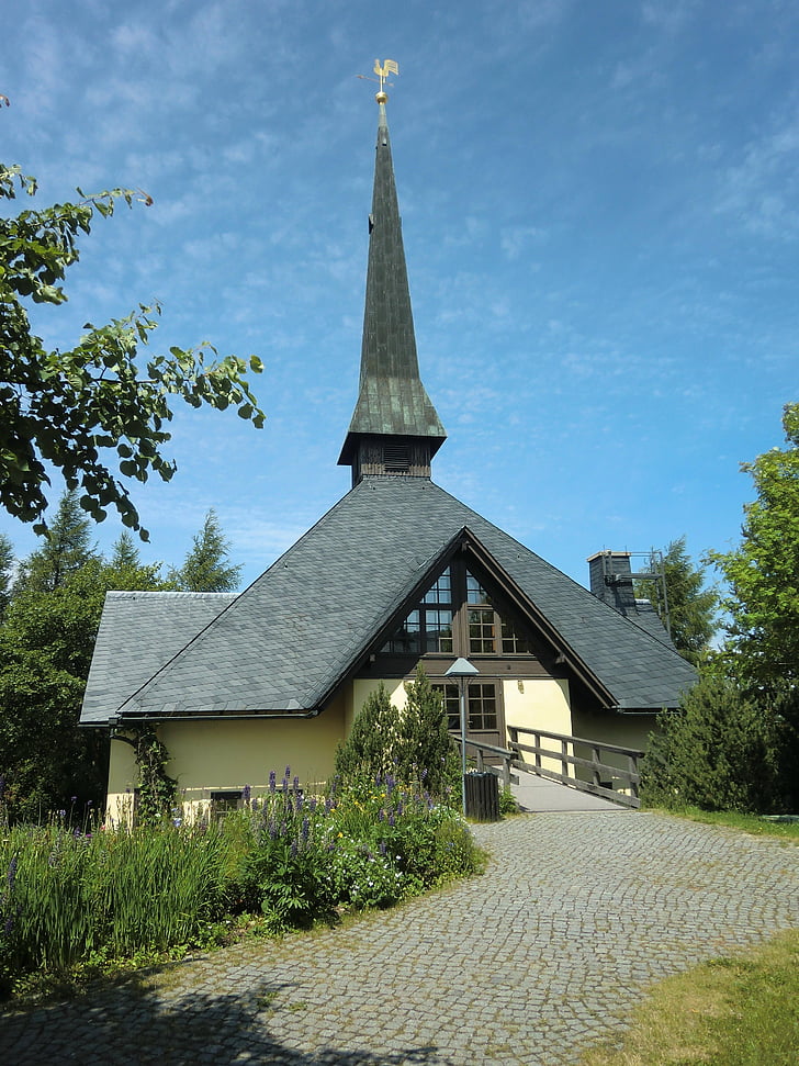 Altenberg, Biserica, Saxonia, Germania, clădire, exterior, fata
