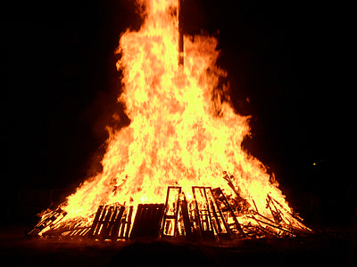 Bonfire, Flames, Blaze, mordbrand, flammande, energi, Inferno