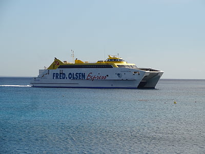 ferry, ship, ocean, water, summer, holiday, travel