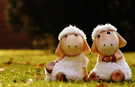 sheep, deco, ceramic, cute, figure, soft toy, wool