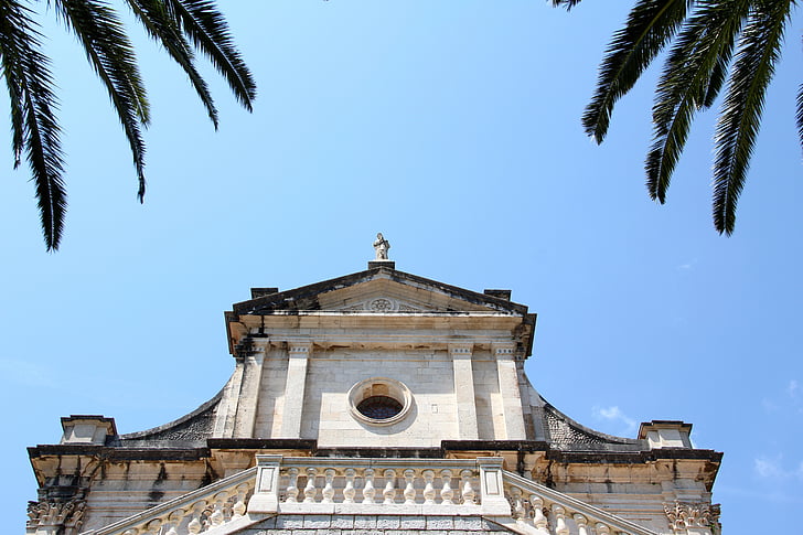 façade, Palm, méditerranéenne, attraction touristique, Château