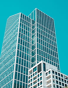 architecture, building, infrastructure, blue, sky, skyscraper, tower